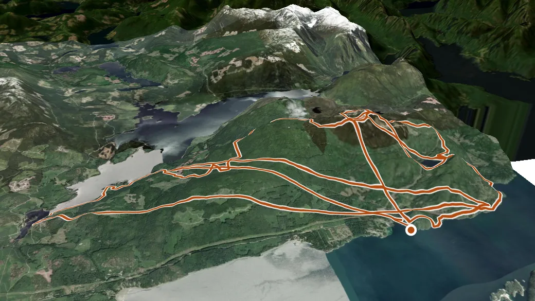 3-D terrain view of Sunshine Coast