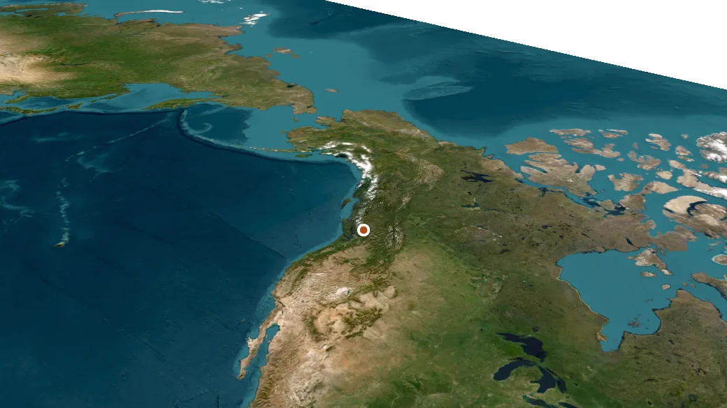 3-D terrain view of Train Loop Route (Scramble)