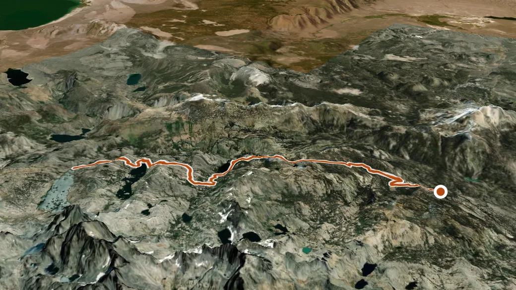 3-D terrain view of John Muir