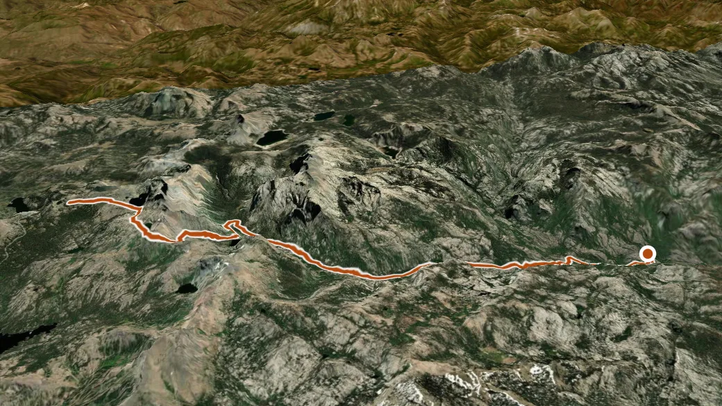 3-D terrain view of Camp Irene