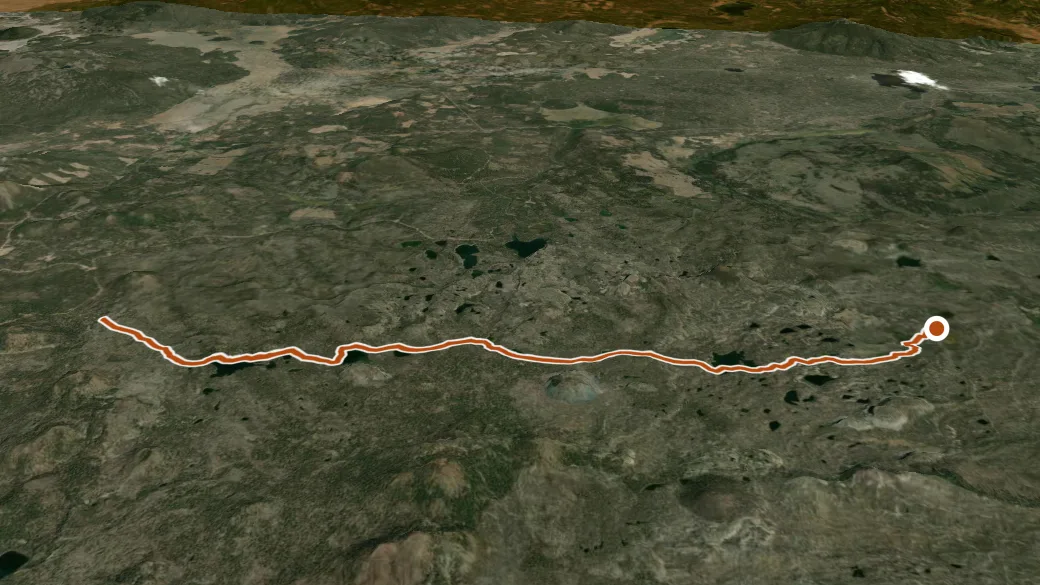 3-D terrain view of Cone-Hay Mdws Caribou