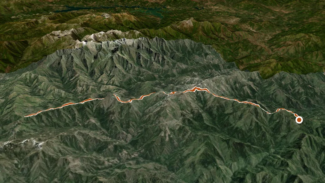 3-D terrain view of Green Mountain