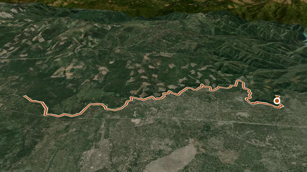 3-D terrain view of Upper Mccloud River