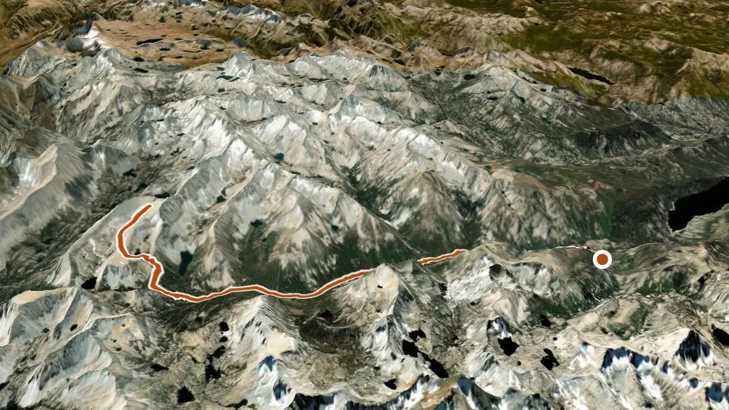 3-D terrain view of Mono Creek