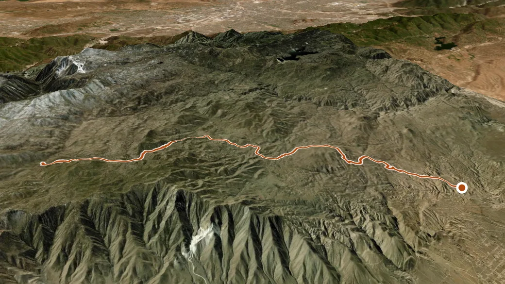 3-D terrain view of Coxey Truck Trail
