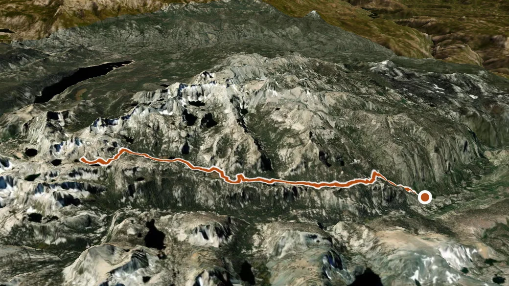 3-D terrain view of Minnow Creek