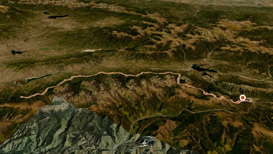 3-D terrain view of Gore Range Trail