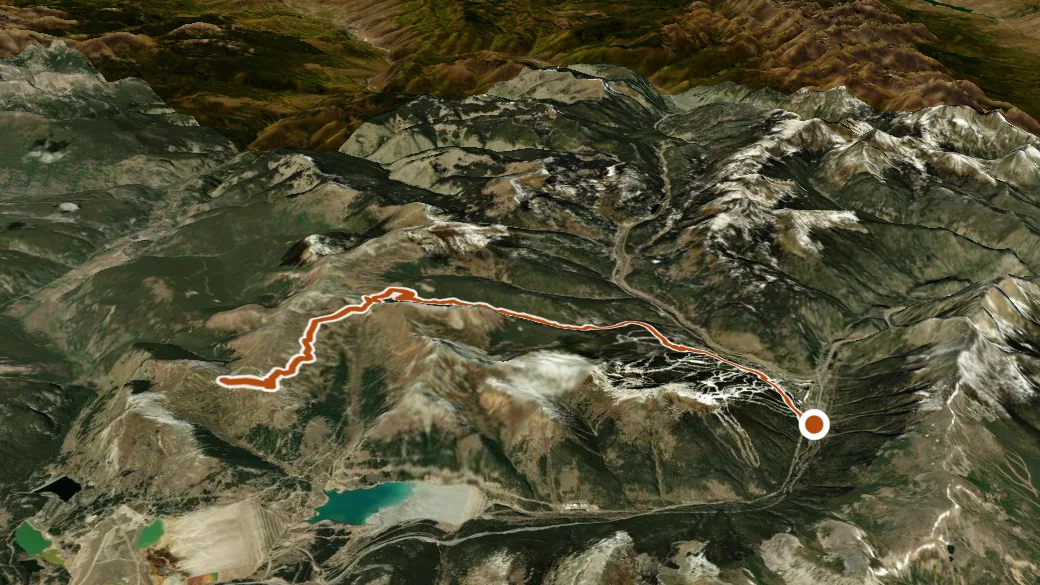 3-D terrain view of Colorado Trail Segment 8