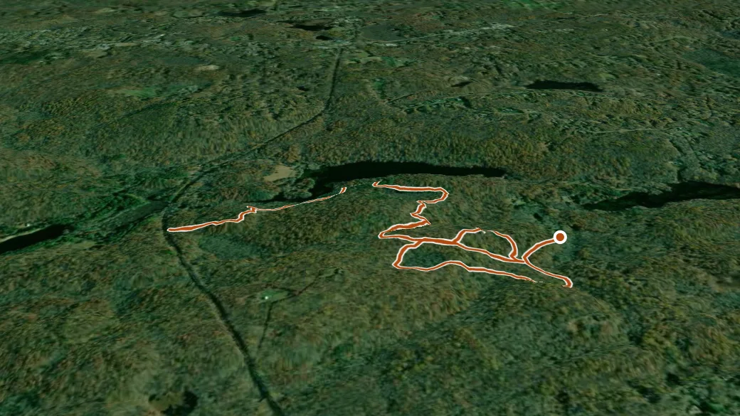 3-D terrain view of chatfield trail