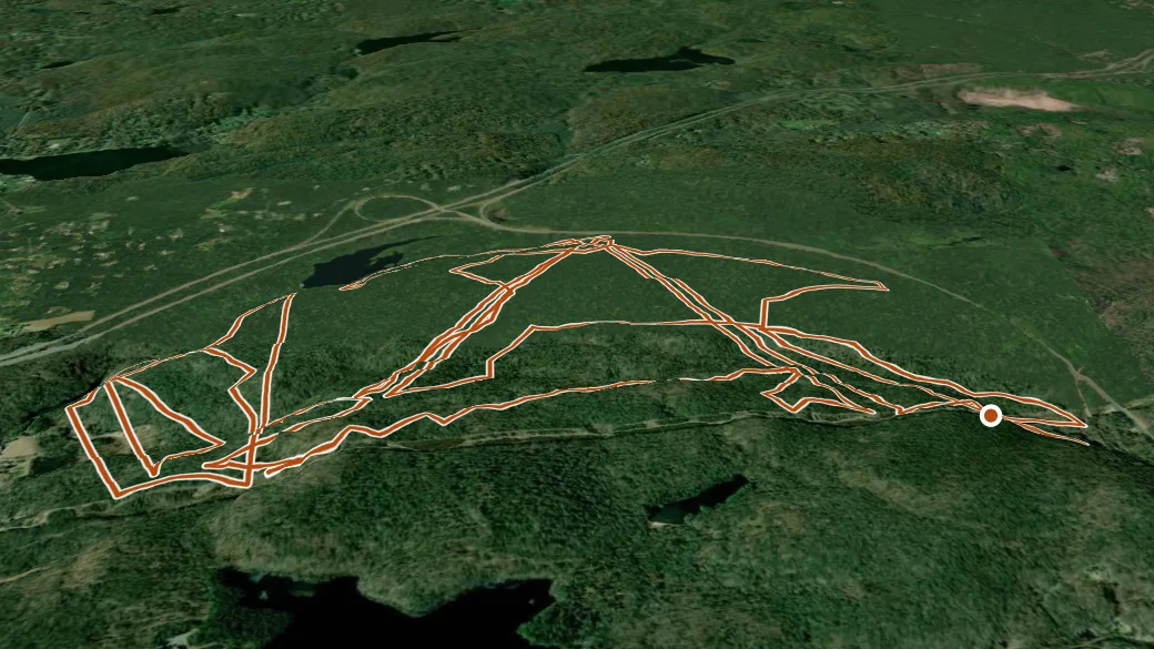 3-D terrain view of cockaponset forest trail