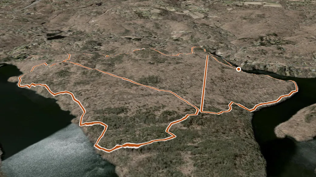 3-D terrain view of Lillinonah Trail