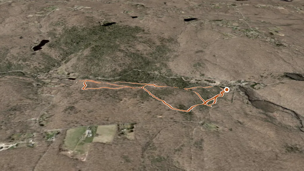 3-D terrain view of Vista Trail