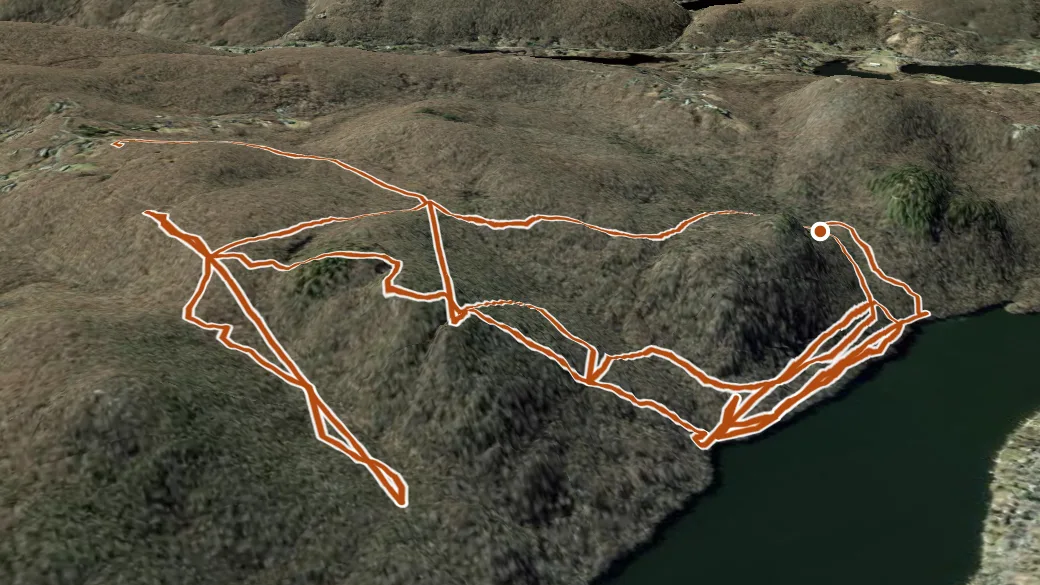 3-D terrain view of Pootatuck Forest Trail