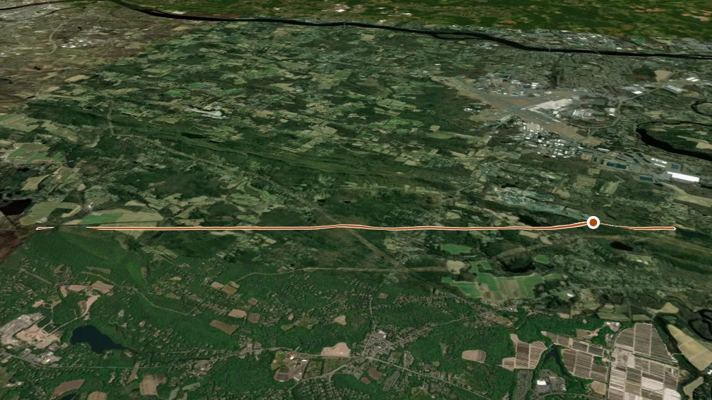 3-D terrain view of Farmington Valley Greenway