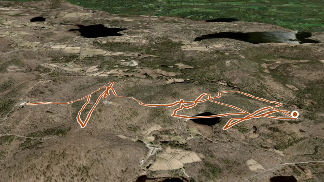 3-D terrain view of Mohawk Forest Trail