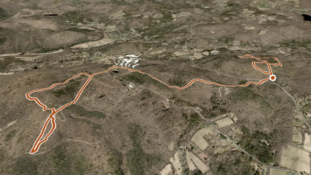3-D terrain view of Mohawk Trail