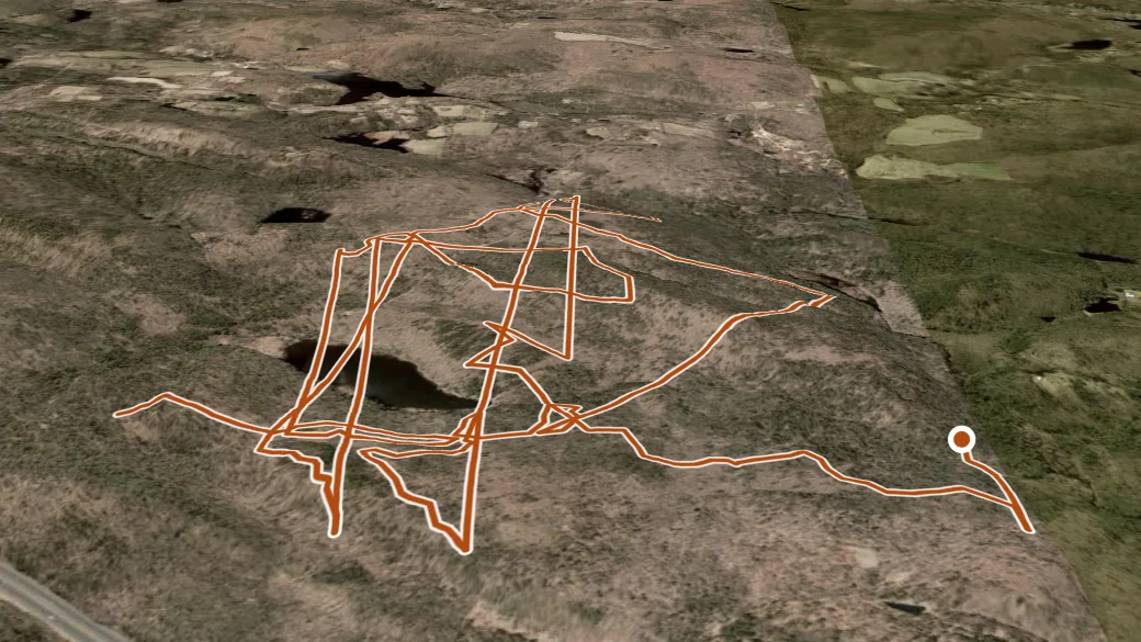 3-D terrain view of Nipmuck Forest Trail