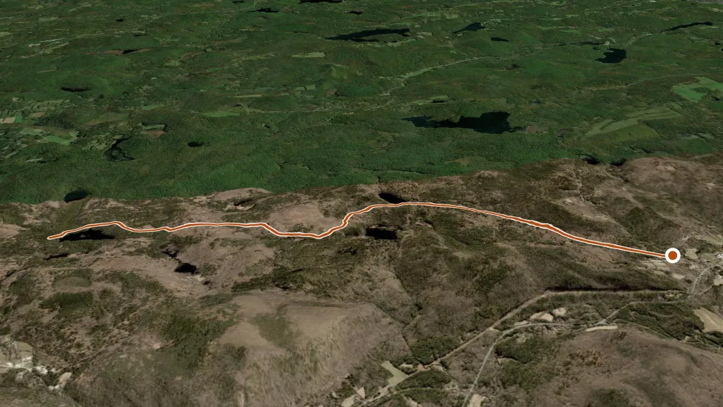 3-D terrain view of Number 4 Trail