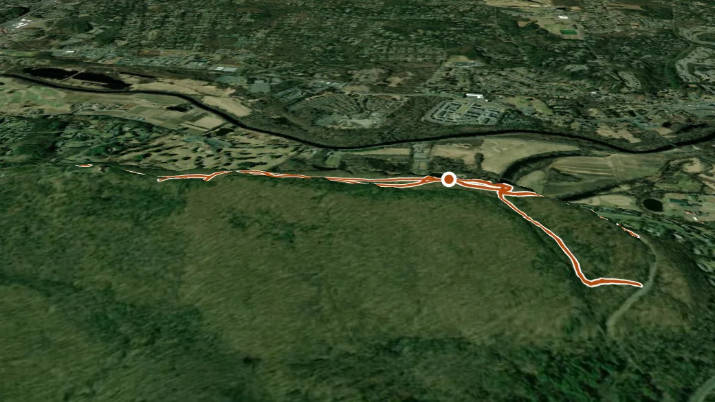 3-D terrain view of Tower Trail
