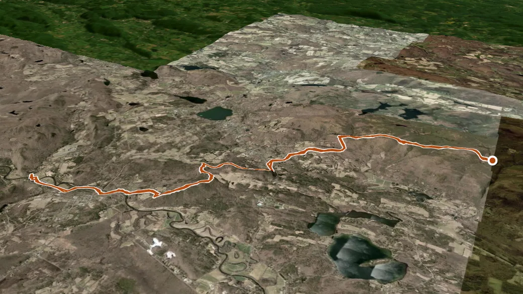 3-D terrain view of Appalachian National Scenic Trail