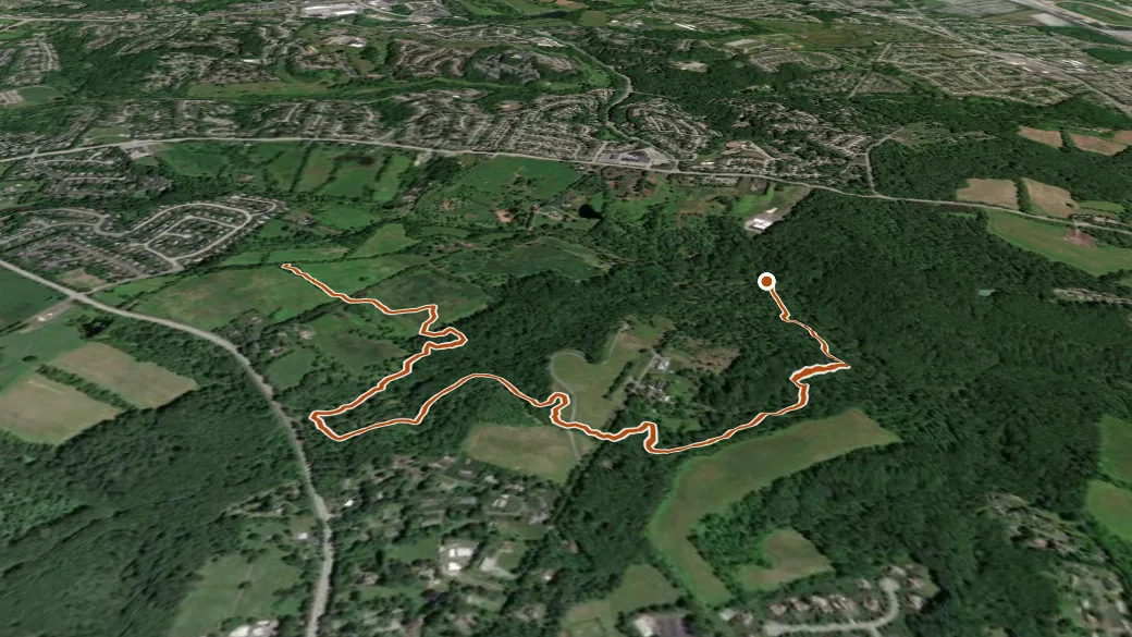 3-D terrain view of Lenape
