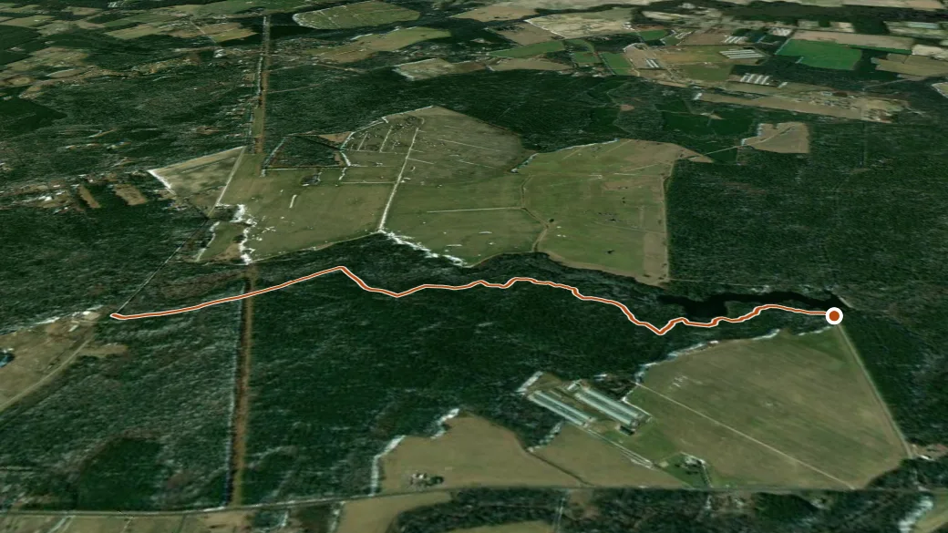3-D terrain view of Raccoon Pond