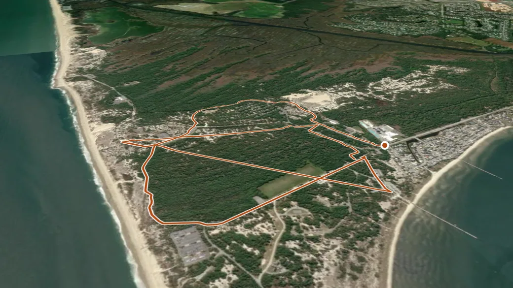 3-D terrain view of Bike Loop