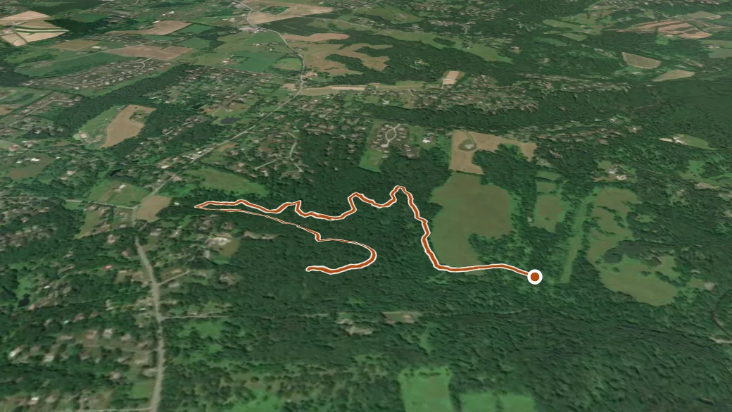 3-D terrain view of Tri-State Trail / Mason-Dixon Trail
