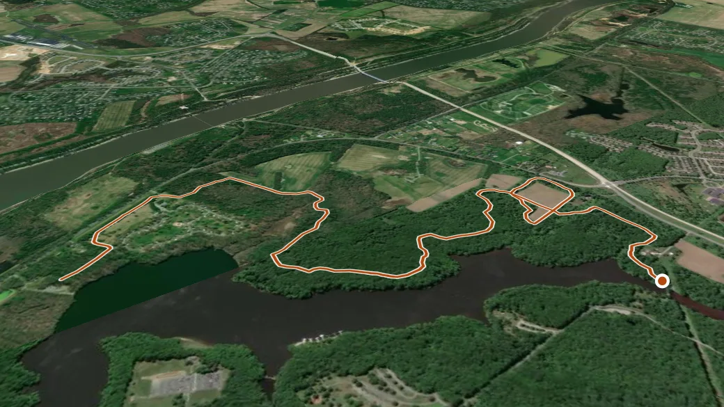 3-D terrain view of Little Jersey