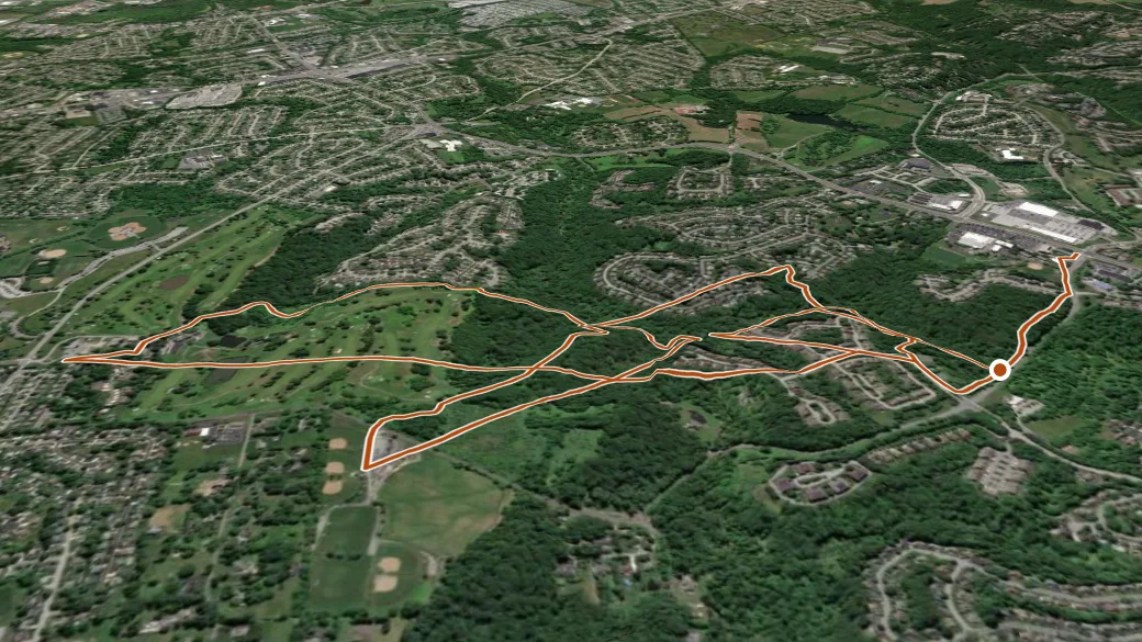 3-D terrain view of Mill Creek Greenway