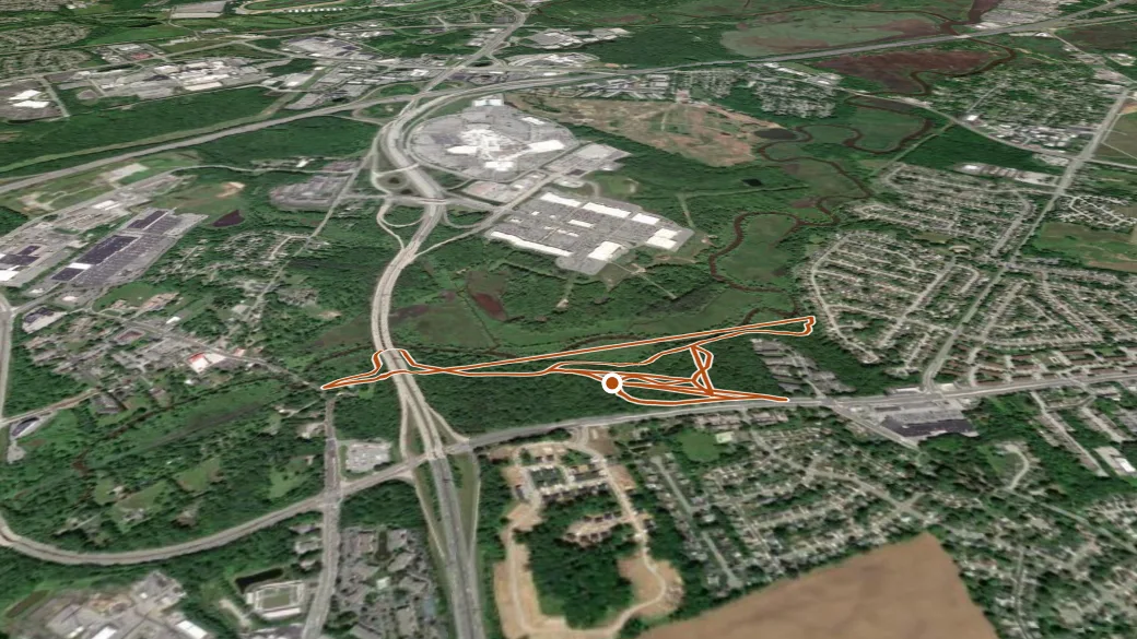 3-D terrain view of Lewden Greene