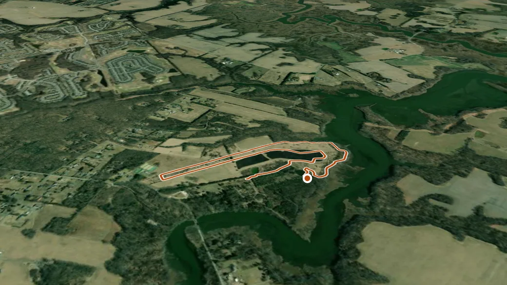 3-D terrain view of 5K Blackbird Loop