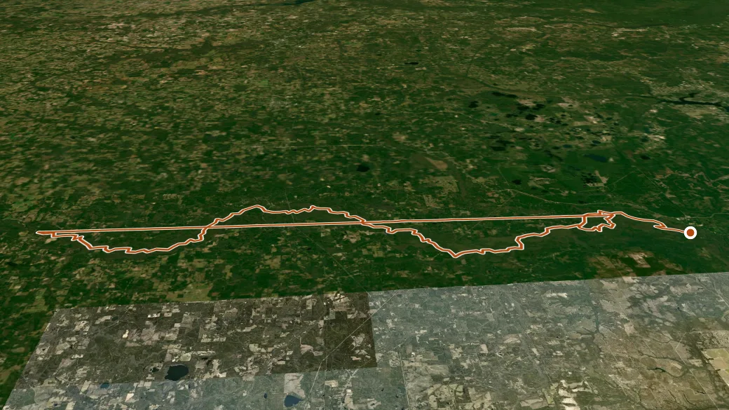 3-D terrain view of Choctawhatchee River Blueway