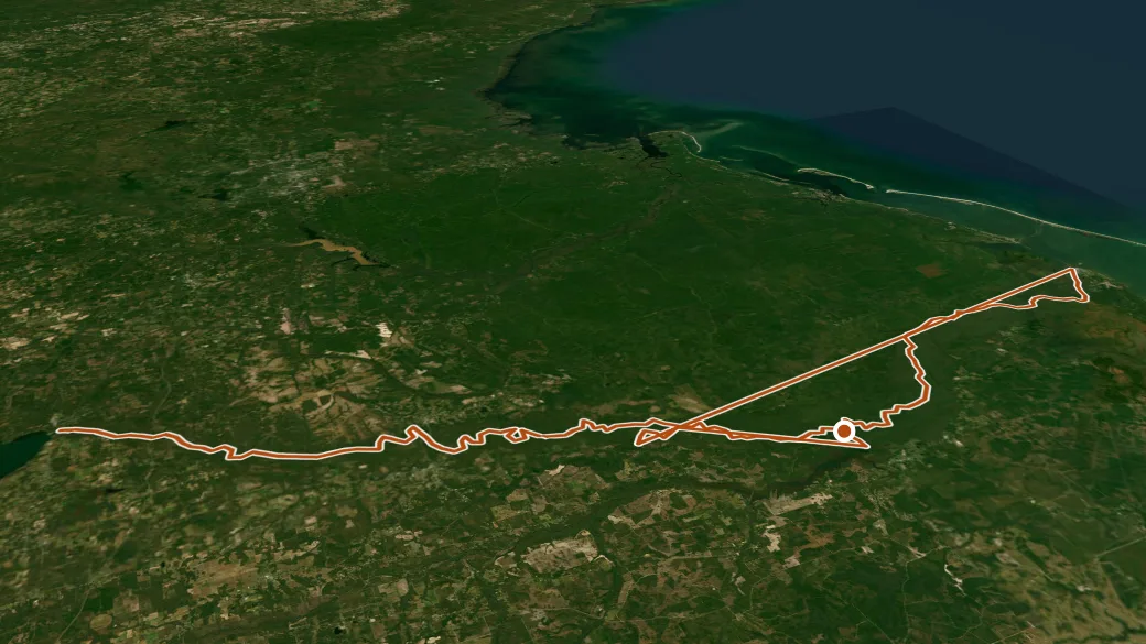 3-D terrain view of Apalachicola River Blueway