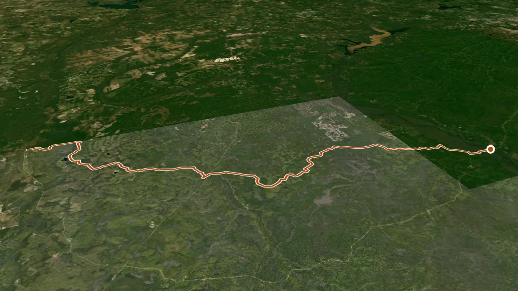 3-D terrain view of Fnst - Apalach Section