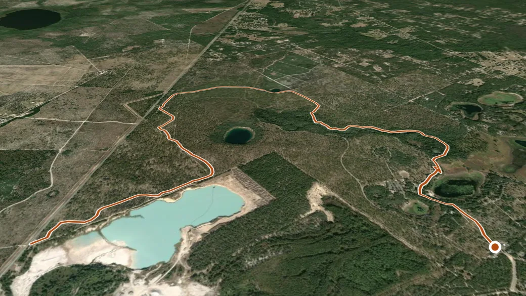 3-D terrain view of Florida Trail-Loblolly