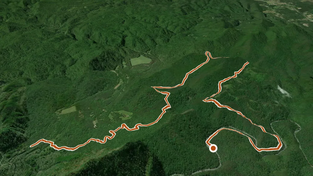 3-D terrain view of Iron Mountain