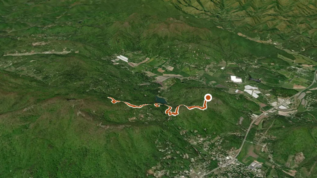 3-D terrain view of Edmonds Trail (East Fork)