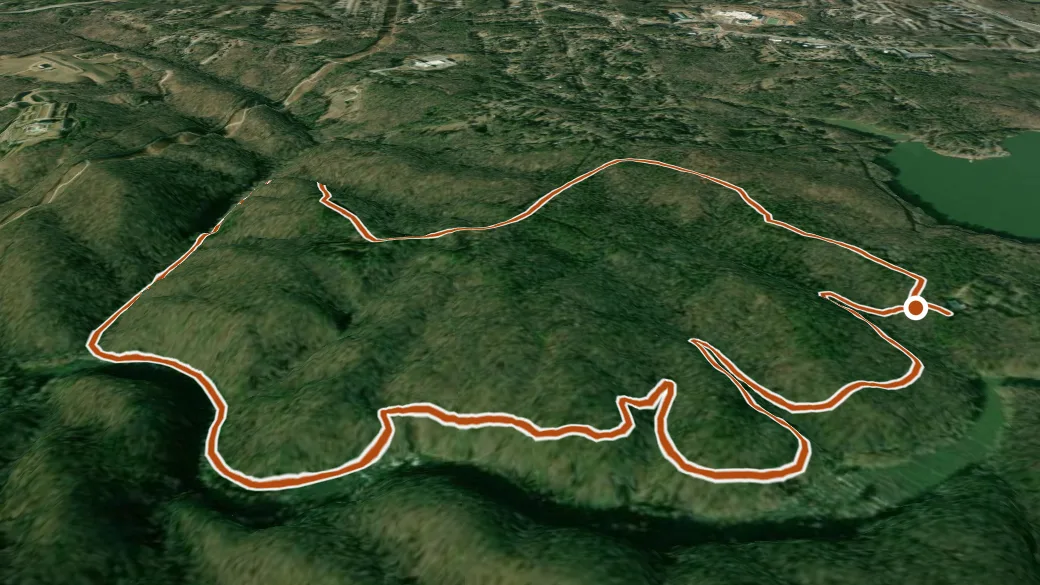 3-D terrain view of White Trail