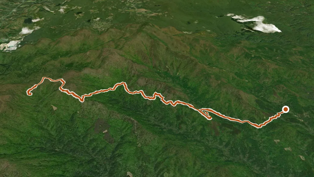 3-D terrain view of Walnut Fork