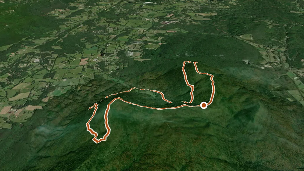 3-D terrain view of Pocket Loop Trail