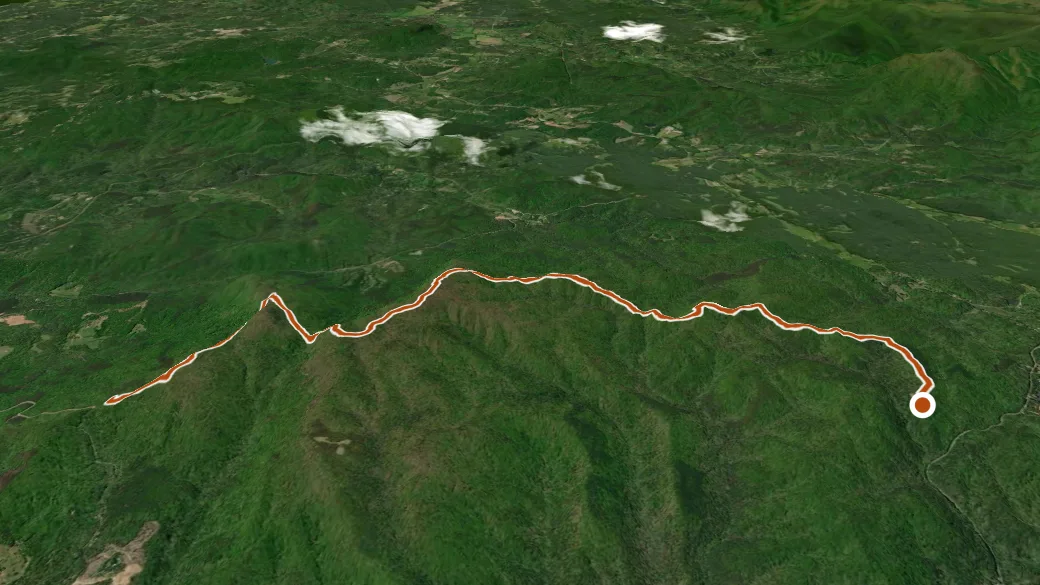 3-D terrain view of Oakey Mountain Orv Trail