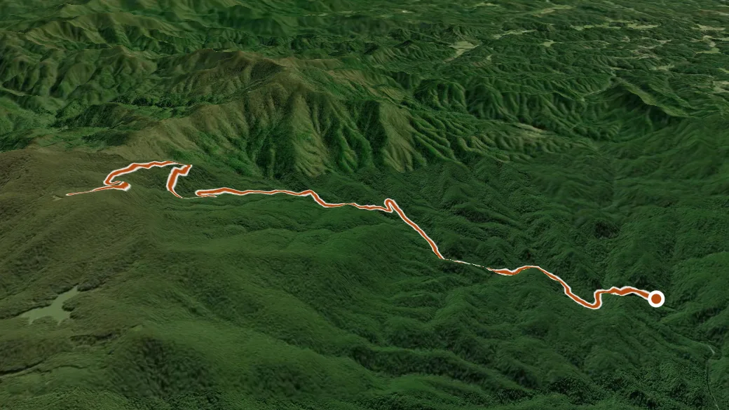 3-D terrain view of Emery Creek