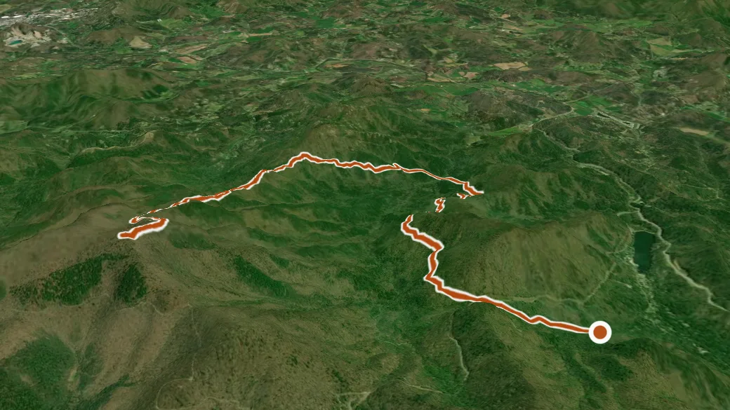 3-D terrain view of Coosa Backcountry