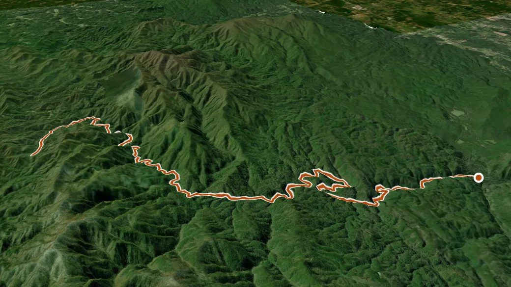 3-D terrain view of Jacks River