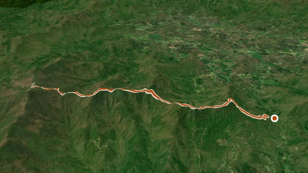 3-D terrain view of Arkaquah