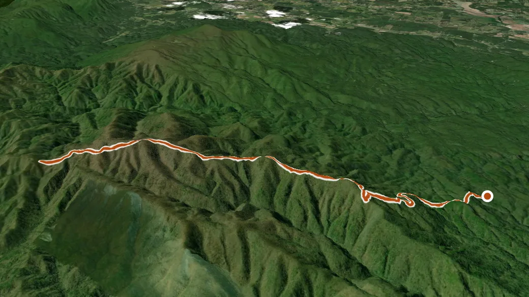 3-D terrain view of East Cowpen
