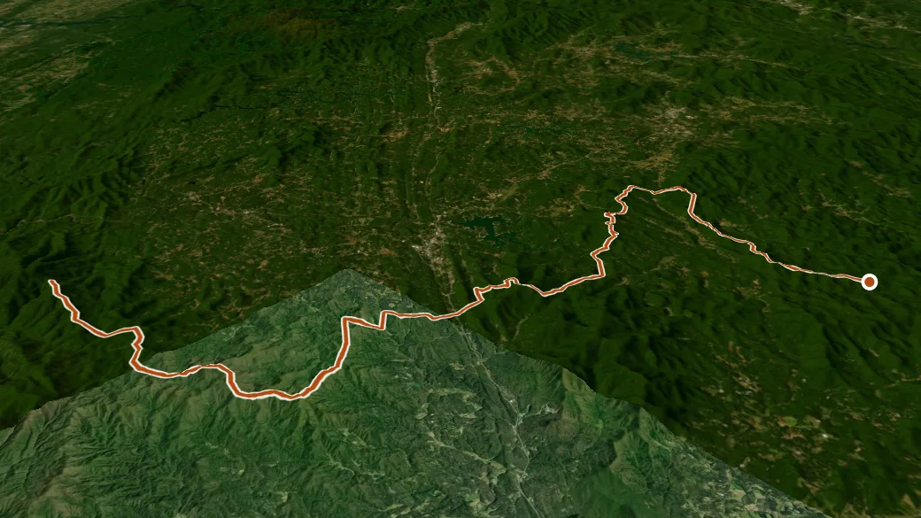 3-D terrain view of Benton Mackaye