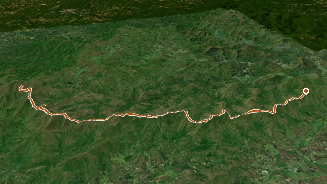 3-D terrain view of Duncan Ridge
