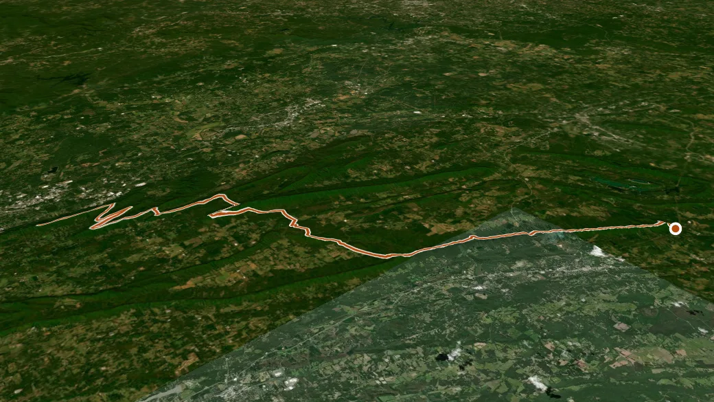 3-D terrain view of Pinhoti